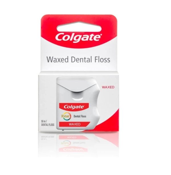 colgate total floss waxed 25m