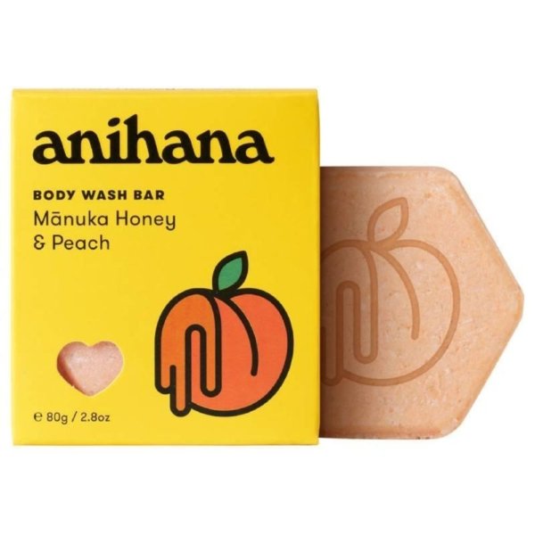 anihana body wash bar peach/honey 80g