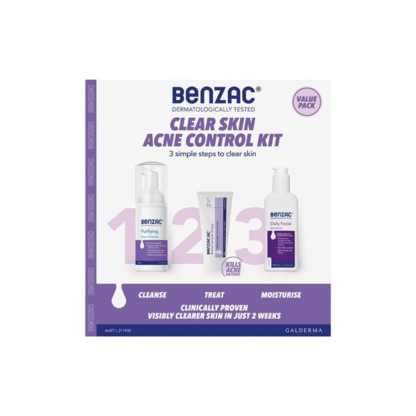 benzac clear skin acne kit