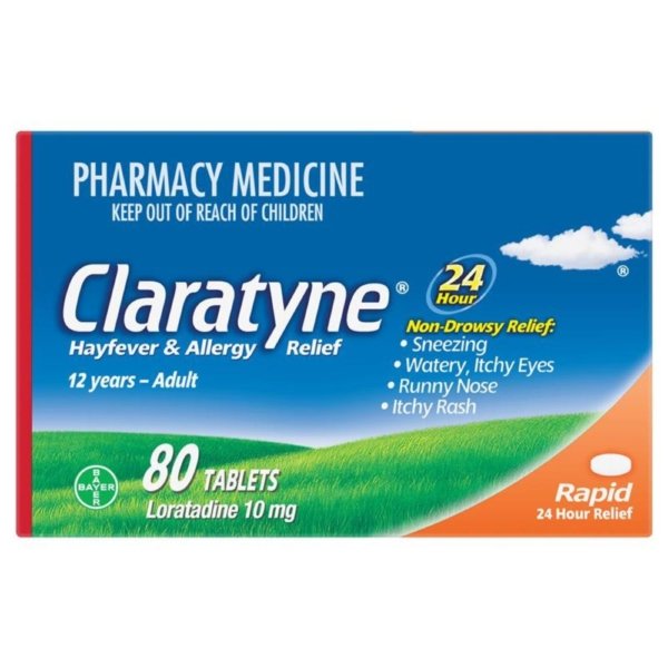 claratyne tabs 10mg 80