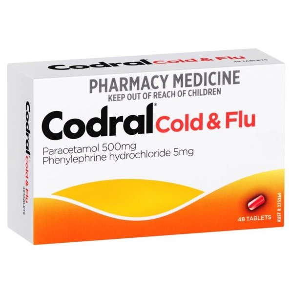codral pe cold + flu tab 48