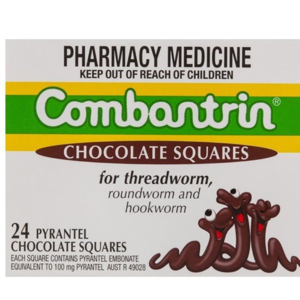 combantrin choc squares 24