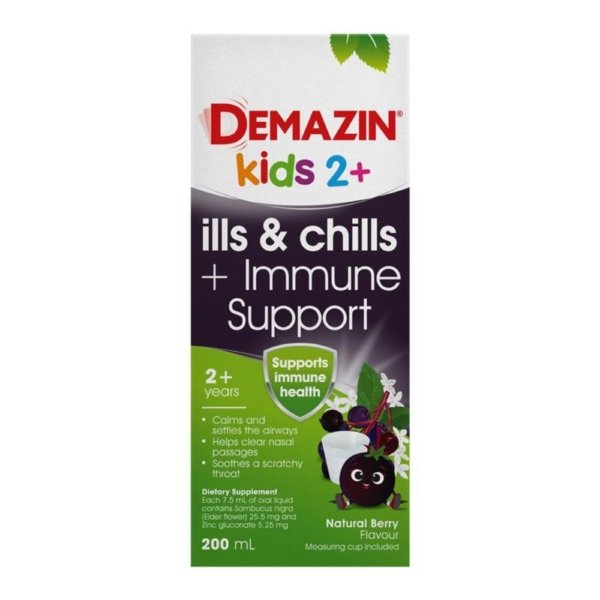 demazin kids 2+ ills + chills 200ml