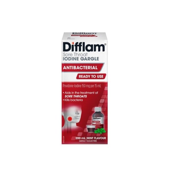 difflam rtu sore throat garg 200ml