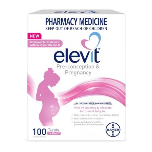 elevit pregnancy d tabs 100