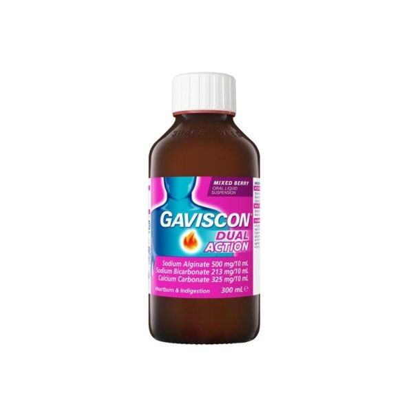 gaviscon dual act liq m/berry 300ml