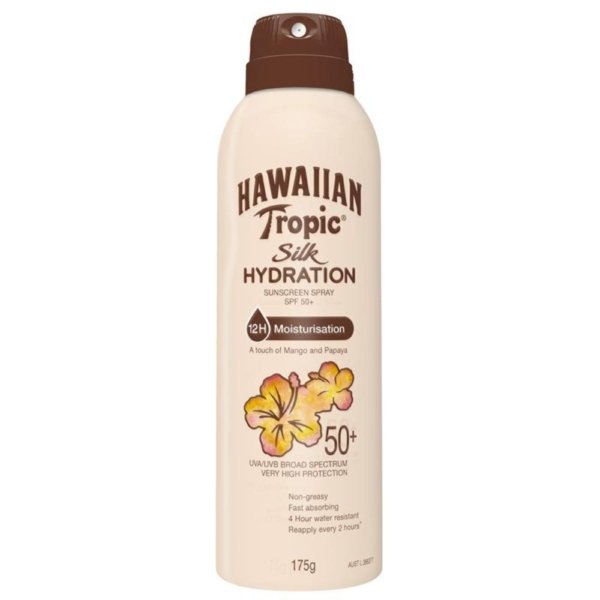 hawaiian tropic silk hyd spray spf50+ 175g