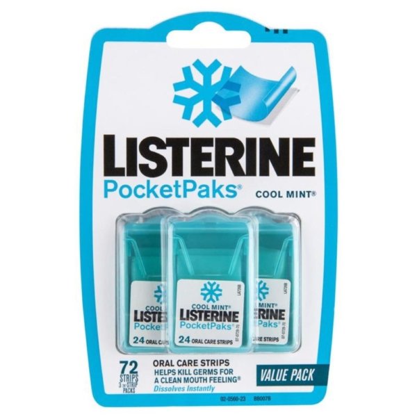 listerine pocketpak cool mint 72