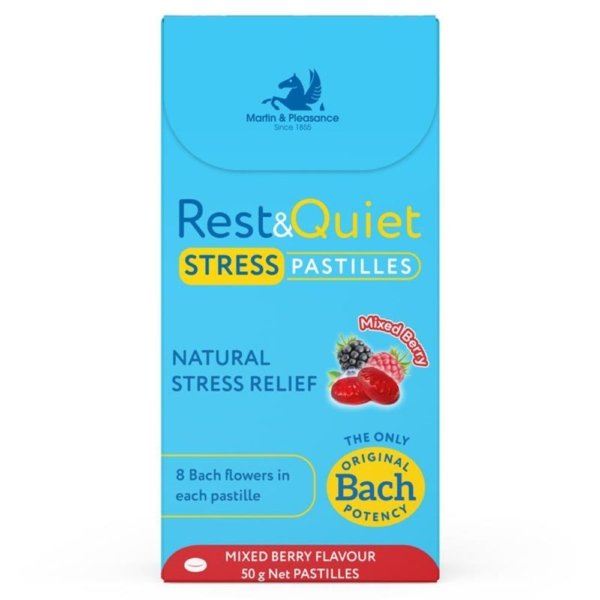 m+p rest + quiet mixed berry pastilles 50g