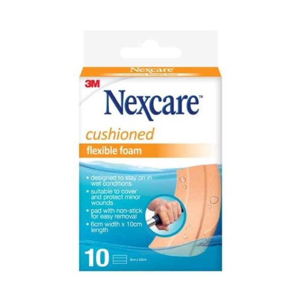 nexcare cush flexi foam 6x10cm 10