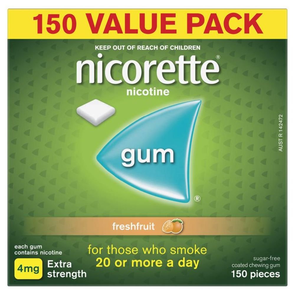 nicorette gum fresh fruit 4mg 150 nicorette gum fresh fruit 4mg 150