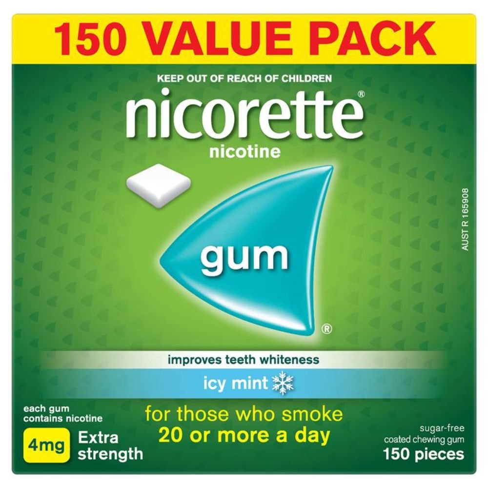 nicorette gum icy mint 4mg 150 nicorette gum icy mint 4mg 150