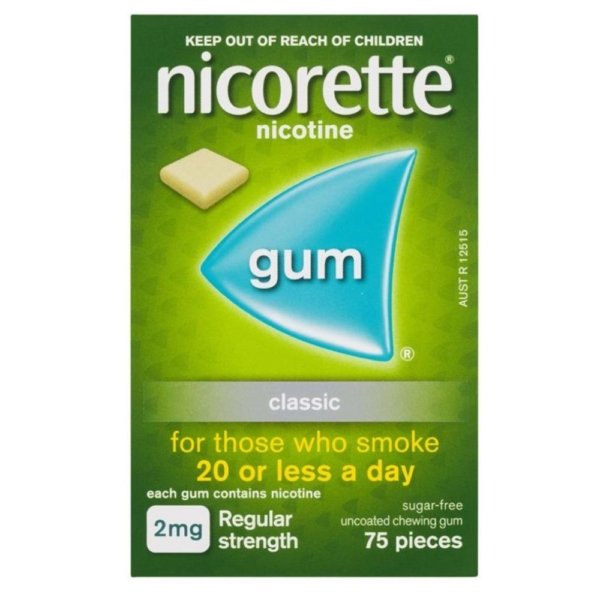 nicorette gum icy mint 4mg 75