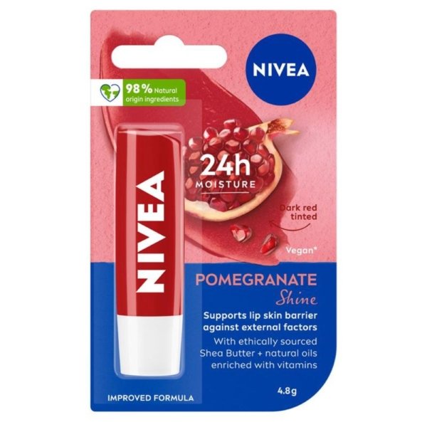 nivea lip balm pomegran shine 4.8g