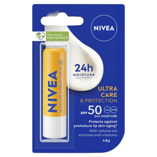 nivea lip balm ultra spf50 4.8g