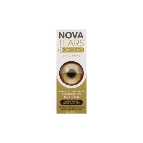 novatears + omega eye drop 3ml