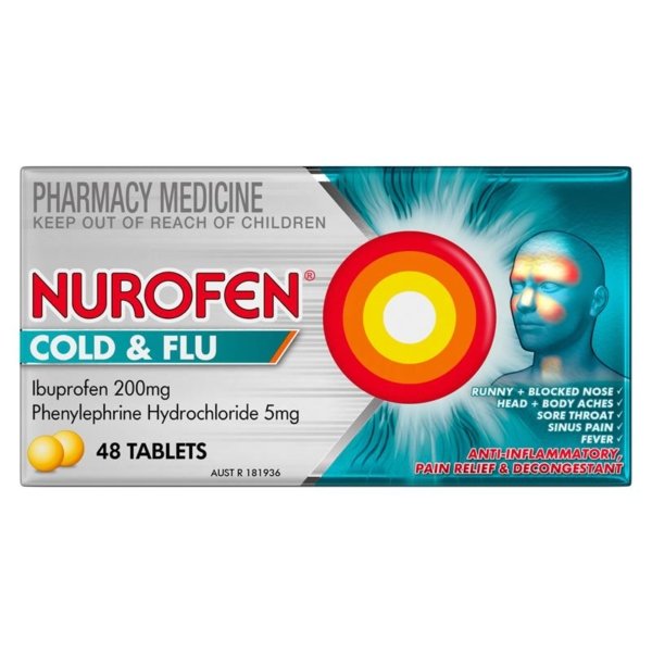 nurofen cold + flu tabs 48