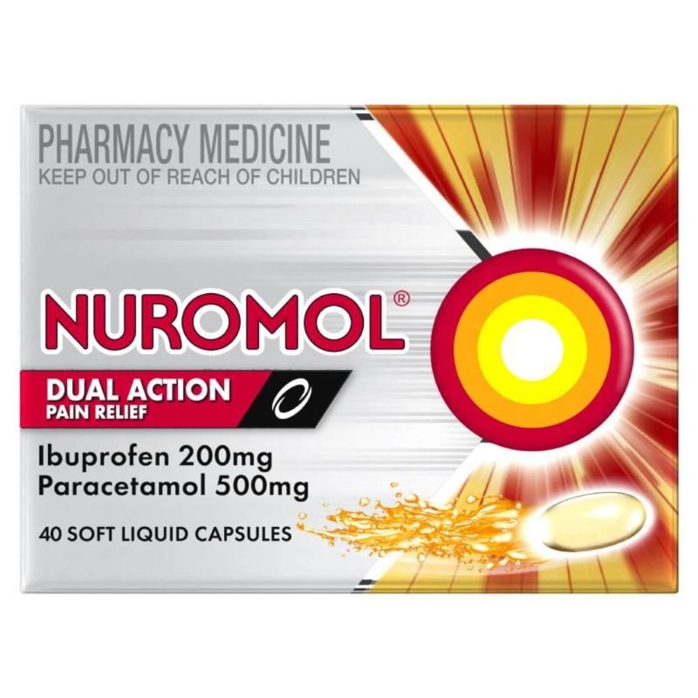 nuromol dual act lqd caps 40 nuromol dual act lqd caps 40