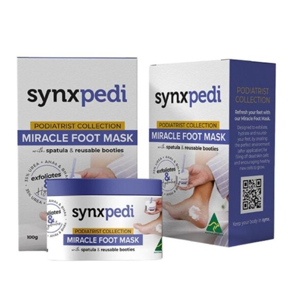 synxpedi miracle foot mask 100g 2pk