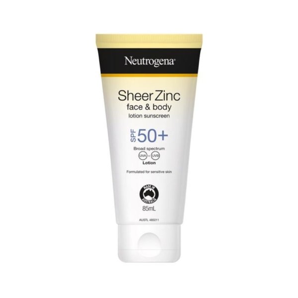 neutrogena sheer zinc b/ltn spf50+ 85ml