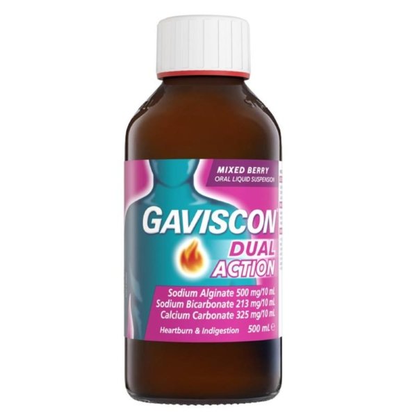 gaviscon dual action mixed berry 500ml