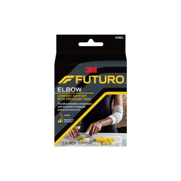 futuro comfort elbow supp w press pads l 47863