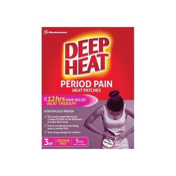 deep heat period pain patch 3pk