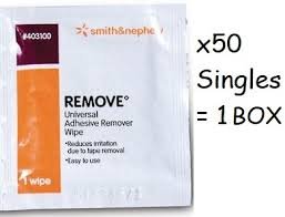 remove adhesive wipe 50