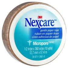 nexcare gent/paper tape tan 12.7mm